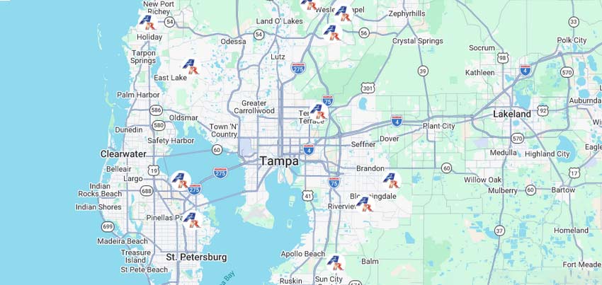 Tampa-Bay-Area-HVAC-Service-Map