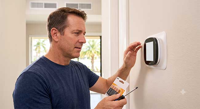 solving thermostat issues by changing batteries